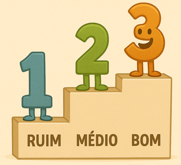 posição das variáveis ordinais